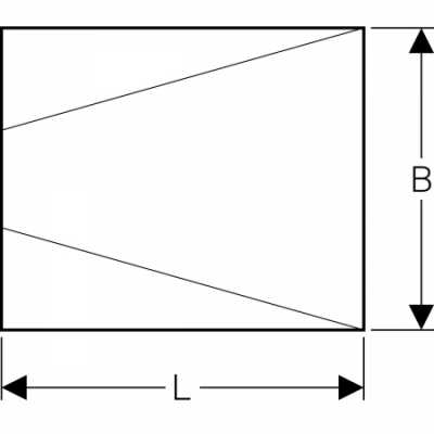 Душевая панель Geberit под кафель, с V-образным уклоном: B=90см, L=120см