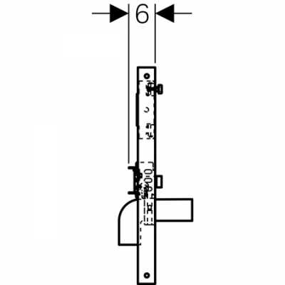 Траверса Geberit Duofix для раковины, вертикальный смеситель