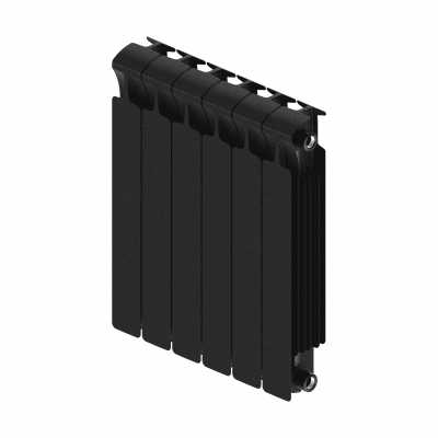 Радиатор биметаллический Rifar Monolit Ventil  500/5, правое подключение (без H-образного ) Антрацит