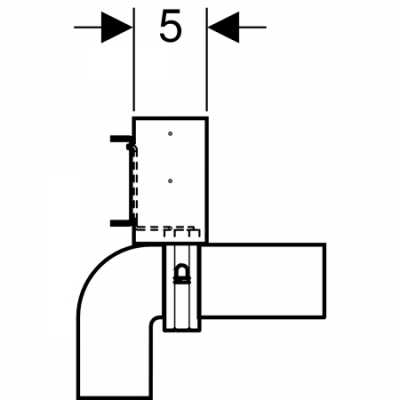 Траверса Geberit Duofix для вертикального смесителя, кухонная раковина