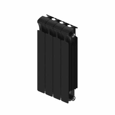 Радиатор биметаллический Rifar Monolit Ventil  500/4, правое подключение (без H-образного ) Антрацит