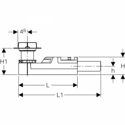 Монтажный комплект Geberit для дренажных каналов линии CleanLine, высота стяжки для напольного стока 65–90 мм: d=40мм