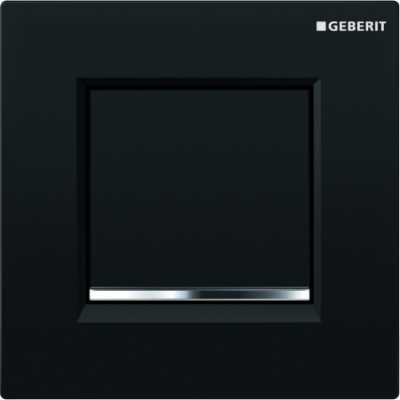 Система пневматического управления смывом писсуара Geberit, смывная клавиша типа 30: черные, глянцевый хром