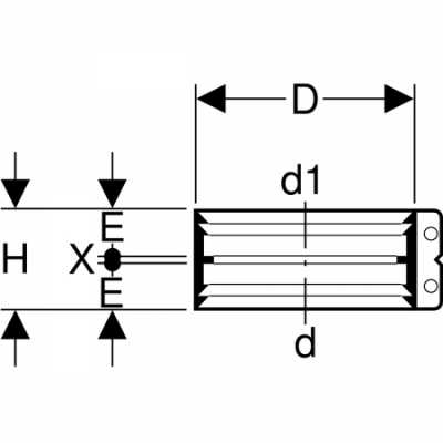 Хомут-переходник: d=210мм, d1=210мм, Geberit