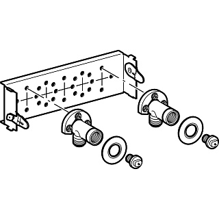 Траверса Geberit GIS для настенного смесителя наружного монтажа, 153 см, с двумя поводами воды