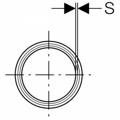 Труба Geberit Silent-PP с двумя раструбными муфтами: d=32мм, L=100см