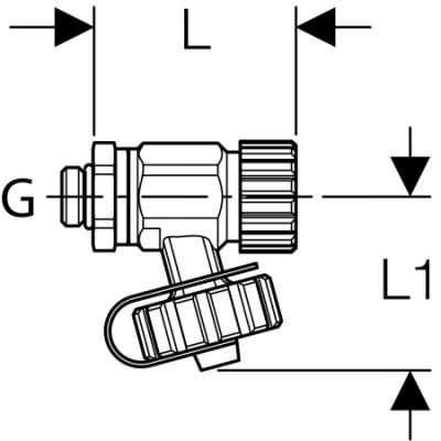Сливной вентиль: CC499K, G=1/4дюйм, Geberit