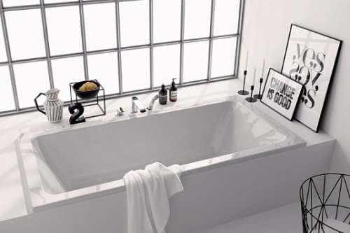 MODO прямоугольная ванна, 180 x 80 см, центральный слив