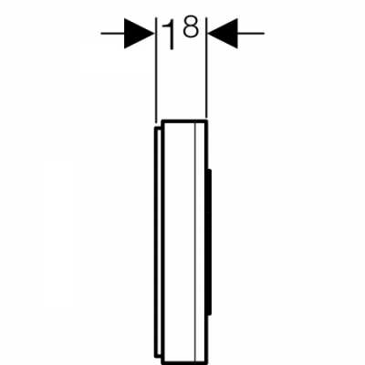 Беспроводная смывная кнопка Geberit для электронного смыва