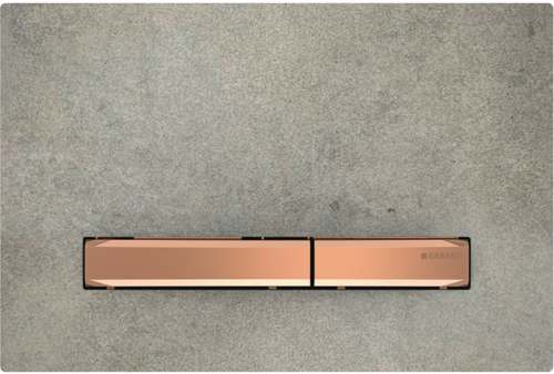 Смывная клавиша Geberit Sigma50, для двойного смыва, цвет металлический красное золото: красное золото, под бетон
