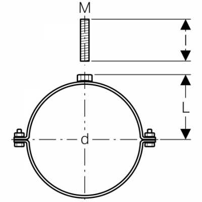 Комплект хомутов для труб Geberit Pluvia с электросварной лентой для анкерных опор (2 шт.)