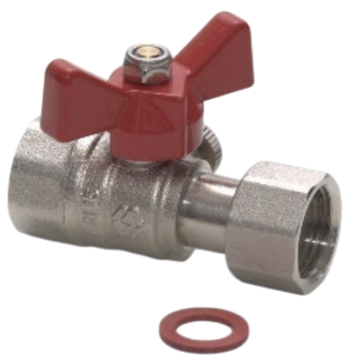 Кран шаровой для подключения манометра MVI 1/2"BРx1/4"BР PN16