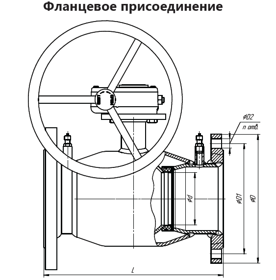 КШЦФР Energy Regula из стали 09Г2С Ду 50 Ру4,0 с редуктором