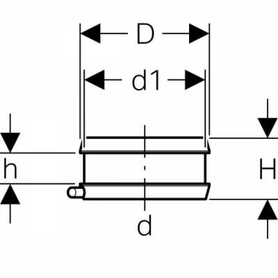 Электросварная лента Geberit для неподвижных опор: d=200мм, d1=208мм