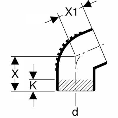 Отвод Silent-db20: 67°, d=56мм, Geberit