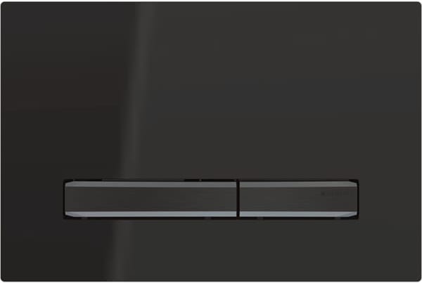 Смывная клавиша Geberit Sigma50, для двойного смыва, цвет металлический хромированный черный: хромированный черный, черный
