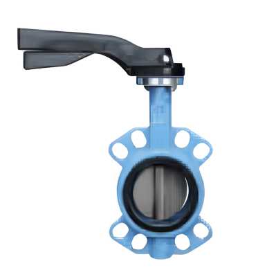 Затвор дисковый VP5449S-02EP PN16 DN 250 поворотный межфланцевый с ручкой, корпус сталь, диск нержавеющая сталь, манжета EPDM, Tecofi