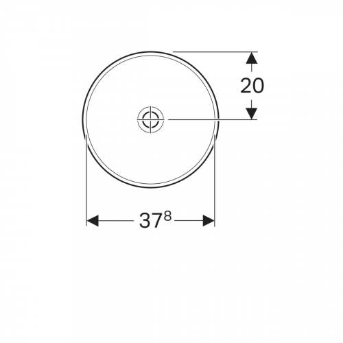 Встраиваемая раковина VariForm круглой формы: Отверстие под смеситель=Без, Белый, Перелив=Без, Geberit