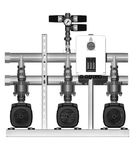 УСТАНОВКА ПОВЫШЕНИЯ ДАВЛЕНИЯ Hydro Multi-S/G 2CM10-4 3x400V 50Hz DOL
