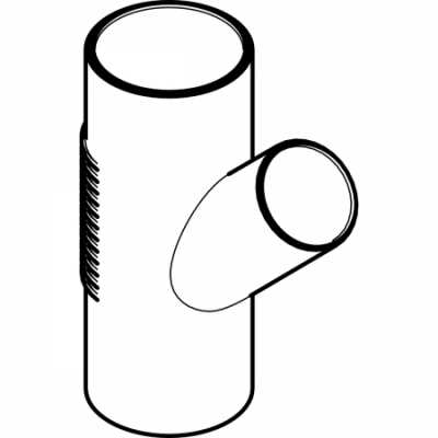 Тройник Silent-db20 45°: d=90мм, d1=75мм, Geberit