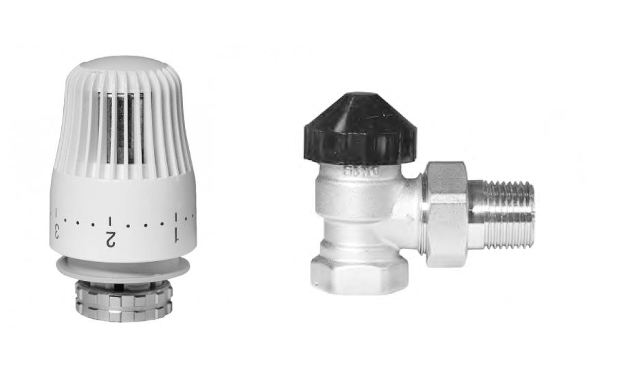 Комплект: 013G7015R_клапан терморегулирующий TR-N DN 20 PN 10, Т=120 °С, угловой, никелированный, с внутренней резьбой; 013G7084R_Термостатический элемент TR 84, жидкостной датчик, для установки на клапаны TR-N и TR-G c присоединительной резьбой М30×1,5, 
