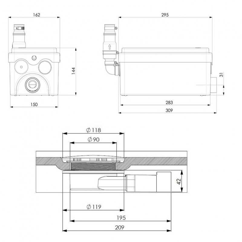 Насос SFA SANIDOUCHE FLAT