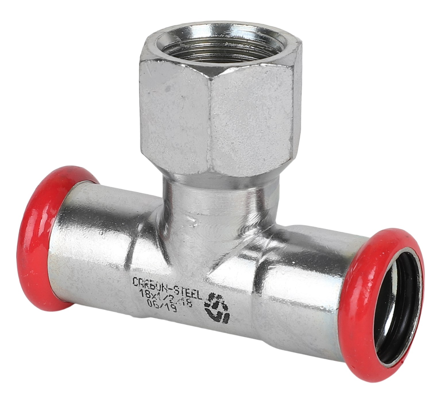 Тройник с ВР MVI 54x1/2"x54 (оцинкованная сталь)