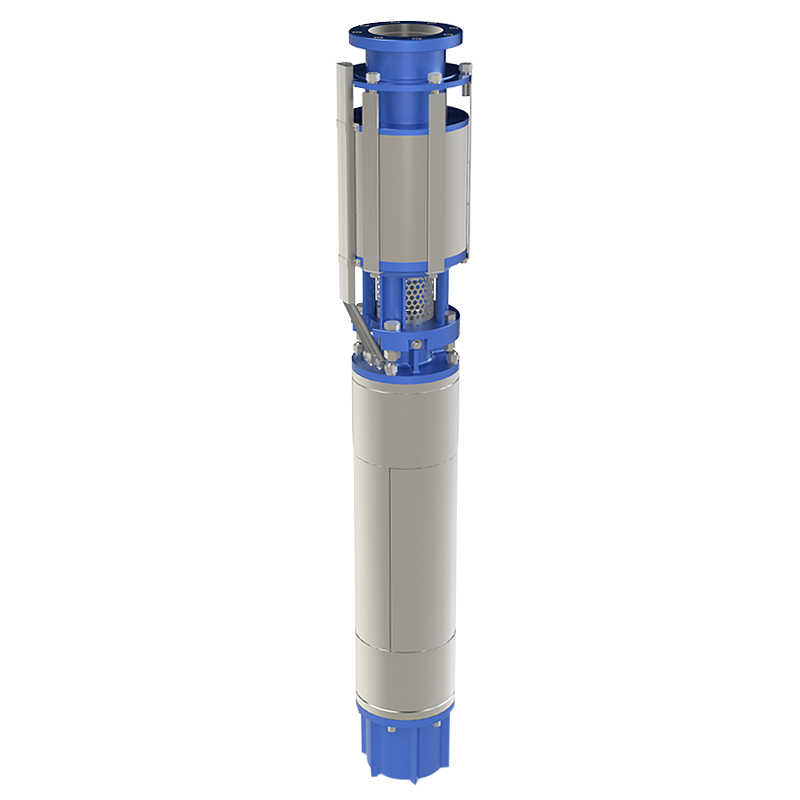 Насос скважинный центробежный CRS 12-250/3 нро, 3x380 В, 50 Гц, ном мощность 110 кВт, ном ток 250 А, присоед к напор трубопроводу фланцевое DN150, ном подача 250 м³/ч, ном напор 105 м, обсадная труба dвн ≥ 301 мм, длина агрегата 2650 мм, Ливнынасос