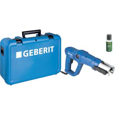 Прессовый инструмент Geberit EFP 203 [2], в футляре: Номинальное напряжение/частота тока=230 V / 50-60 Hz, Тип штекера=CEE 7/17, Потребляемая мощность=450Вт