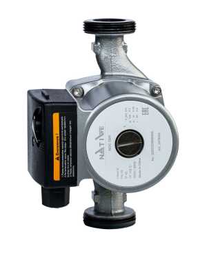 Насос циркуляционный с мокрым ротором NOC 25/8 EM, 1х220 В, 50 Гц, 90/150/180 Вт, вход/выход G 1 1/2" PN 10, корпус-чугун, колесо-PP, Native