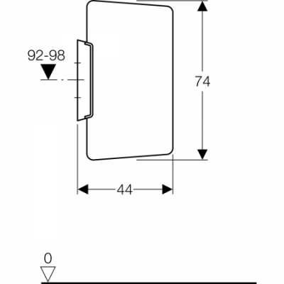 Разделительная перегородка для писсуара Geberit Basic: Альпийский белый