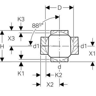 Крестовина шаровая Geberit PE 88,5°, соединения 180° смещенные: d=75мм, d1=75мм