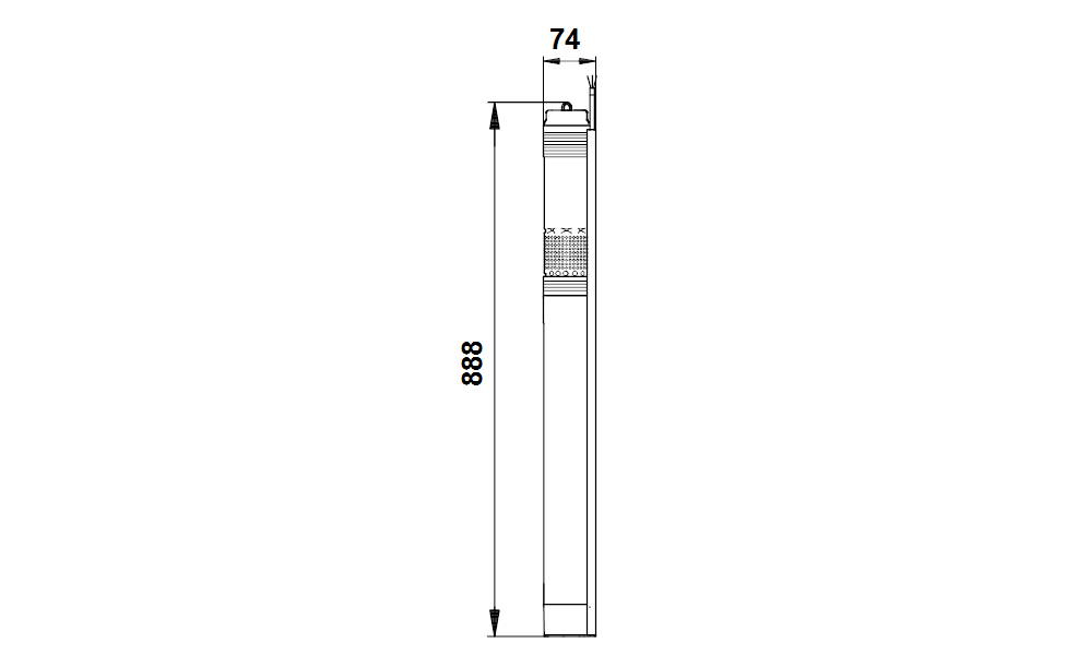 Скважинный насос SQE 2-115, 1x200-240 В, 50/60 Гц, 1,85 кВт, выход RP 1 1/4", кабель-1,5 м, корпус-нержавеющая сталь, колесо-композит, Grundfos