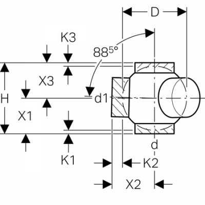 Крестовина шаровая PE 88,5°, соединения 135° смещенные: d=160мм, d1=110мм, Geberit
