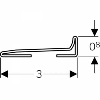 Профиль-коллектор для внутристенного трапа для душевой системы: L=115см, Geberit