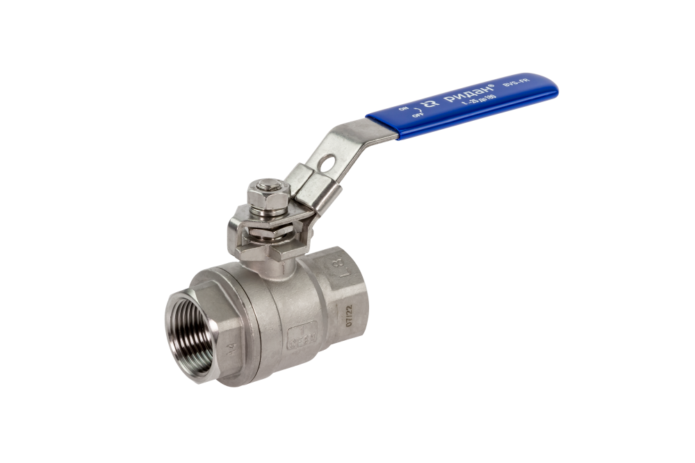 Шаровой кран BVS-FR DN 10 PN 63, Т= 180 °С, внутренняя резьба, полнопроходной, рукоятка, корпус-нержавеющая сталь, Ридан
