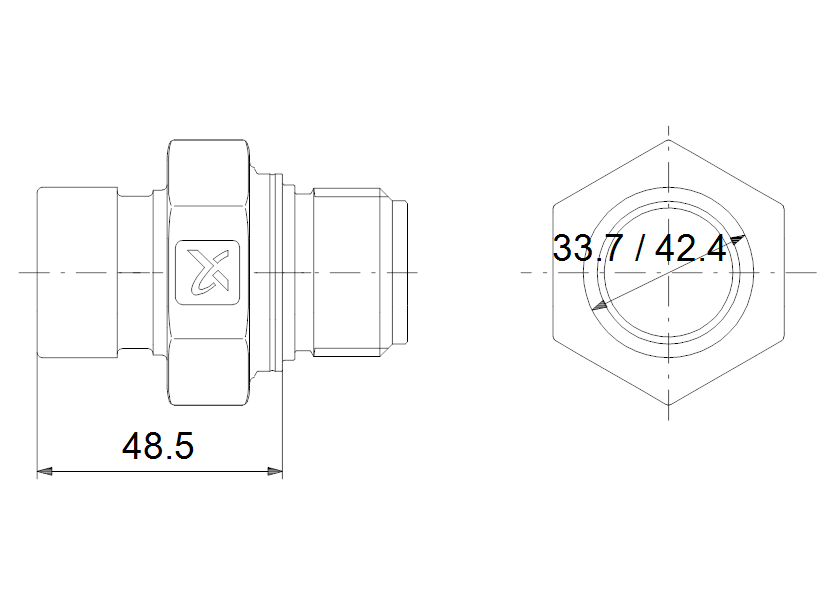 МУФТОВЫЙ ПЕРЕХОДНИК К НАСОСАМ CM(E) Flange CM5 PJE Rp1 1/4"