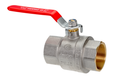 Шаровой полнопроходной кран BVR-R DN15 PN40, Т= 120 °С, внутренняя резьба, рукоятка, корпус-латунь, Ридан