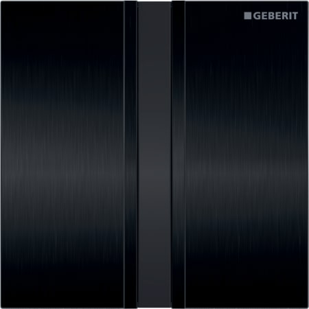 Система электронного управления смывом писсуара Geberit, питание от сети, защитная крышка типа 50: Хромированный черный / Матированный, с легкоочищаемой поверхностью