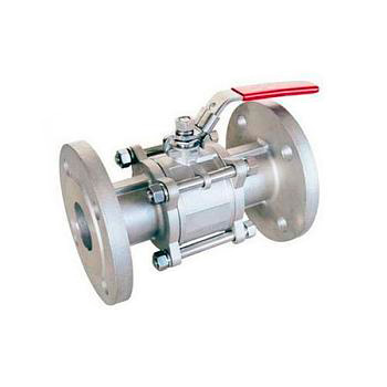 Кран шаровой BS6260 DN 40 PN 40, фланцевый, полнопроходной из трех частей, ручка-рычаг, корпус и шар-нержавеющая сталь, уплотнение PTFE, Tecofi