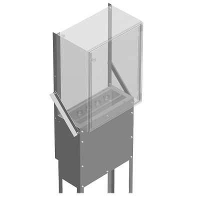 ПЬЕДЕСТАЛ ДЛЯ НАПОЛЬНОГО МОНТАЖА Floor-mounting pillar for PLM647x436x255