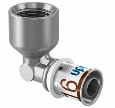 UPONOR S-PRESS PLUS УГОЛЬНИК С ВНУТРЕННЕЙ РЕЗБОЙ 16-RP1/2"ВР '10И