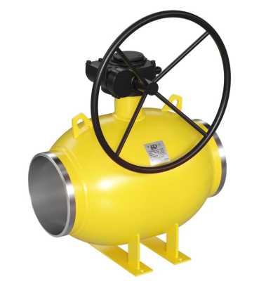 Кран шаровый LD КШЦП Р Energy Gas 350.016.П/П.03. из стали 09Г2С Ду350 Ру1,6МПа с редуктором