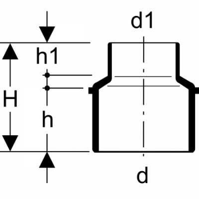 Переход концентрический Geberit Silent-db20: d=110мм, d1=63мм