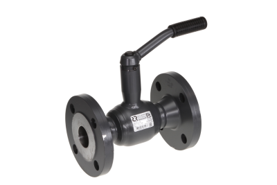 Шаровой кран RJIP Premium FF DN32 PN40, фланцевый, с рукояткой, стандартный проход. Тмакс=200С