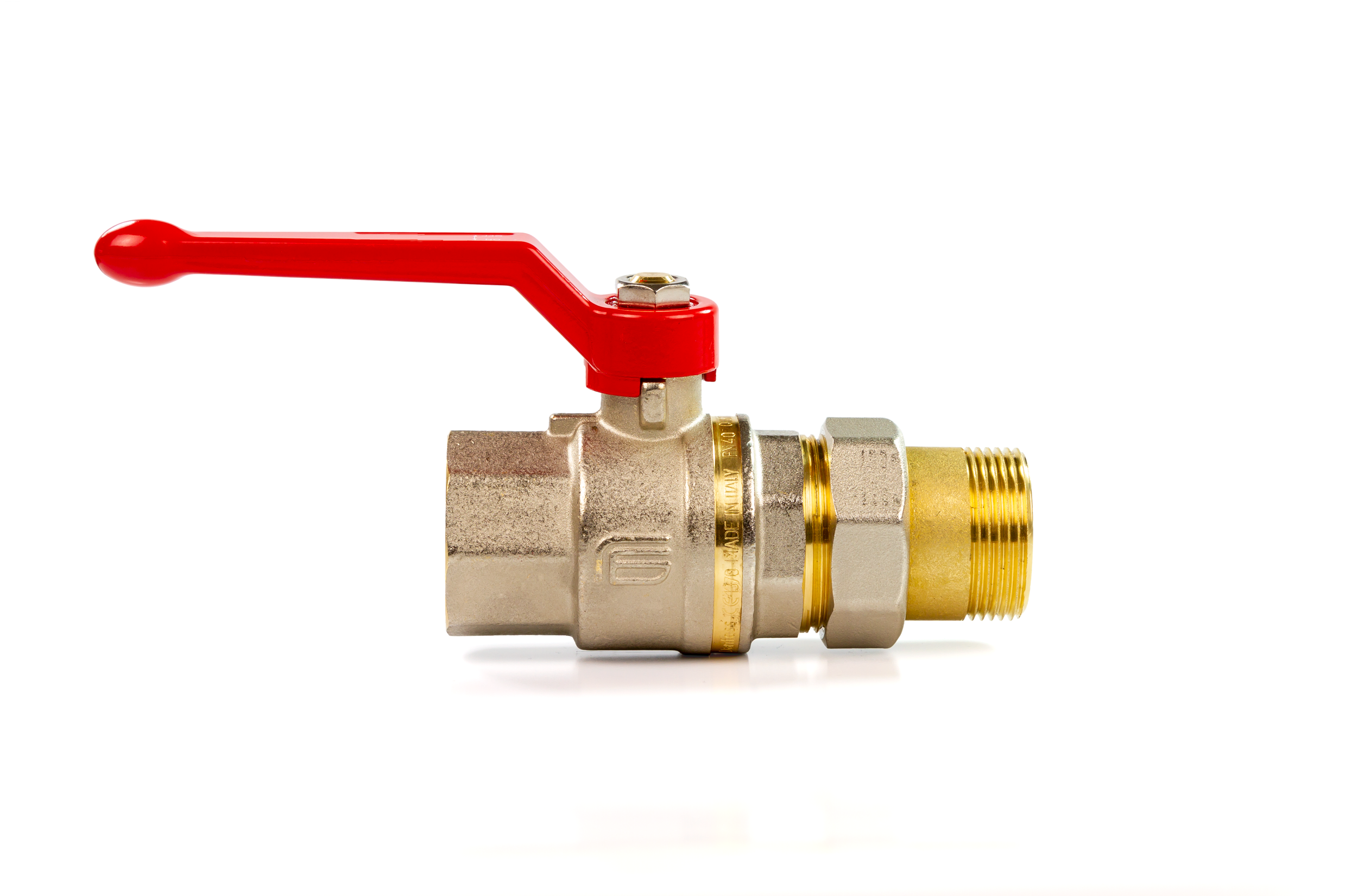 Шаровой сливной кран BVR-CR DN15 PN10, Т= 90 °С, наружная резьба, с патрубком для присоединения шланга, корпус-латунь, Ридан