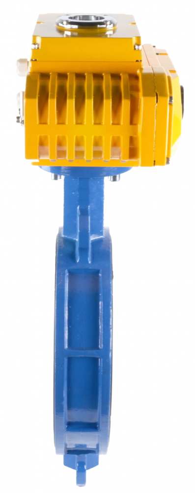 Затвор дисковый VPI4448-N04EP DN 150 PN16, поворотный межфланцевый, с электрическим приводом Nutork, 3Ф-400V, корпус и диск ковкий чугун, манжета EPDM, Tecofi