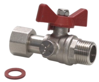 Кран шаровой для подключения манометра MVI 1/2"HРx1/2"BР PN16