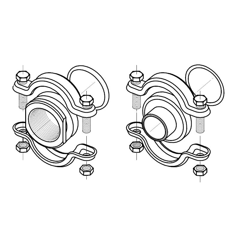 МУФТА CLAMP Clamp with weldingflange FKM, CPL.