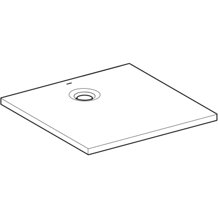 Квадратный душевой поддон Olona: 100x100x4см, Белый / Матовый, Geberit